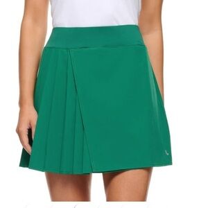 LOLE tennis golf skort emerald green pleated detail 2 ball pockets size large